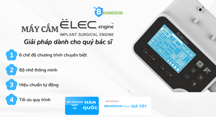 Ngoại hình máy cắm Implant Elec